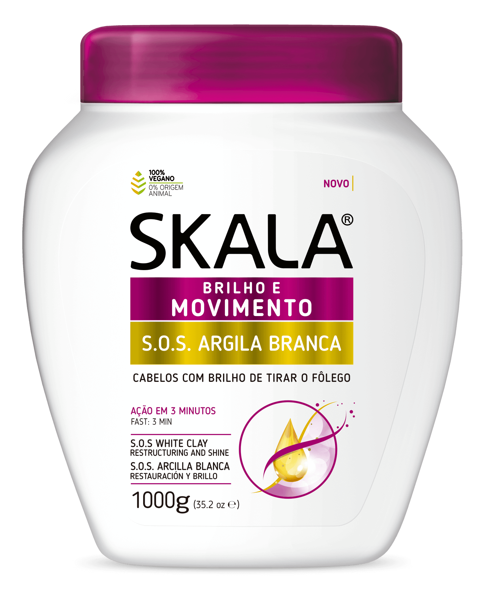 Creme de Tratamento Argila Branca - Skala Cosméticos