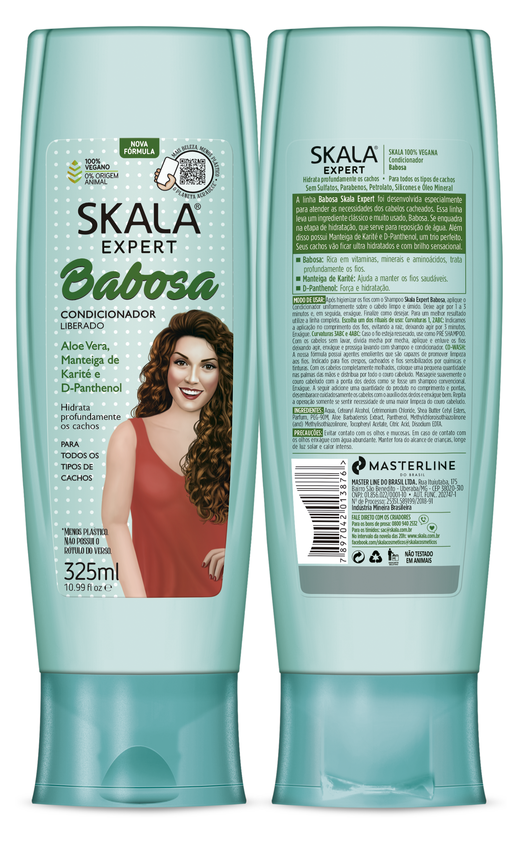Skala Expert Babosa Aloe Vera Curly Hair Hydratation Shine Vegan Kit 3  Produits - Skala